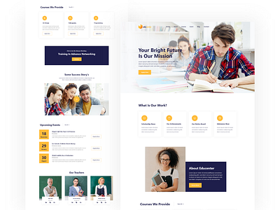 Education Site - Landing Page