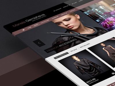 Mariela gemisheva adobe photoshop design fashion web web design web site