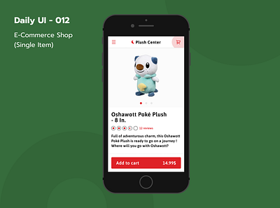 Daily UI - 012 / E-commerce shop (single item) dailyuichallenge dayliui e commerce plush pokemon shop single item ui design ui012