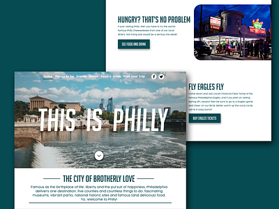 Visit Philadelphia adobexd design eagles philadelphia philadelphiaeagles philly tourism tourist ui ux webdesign