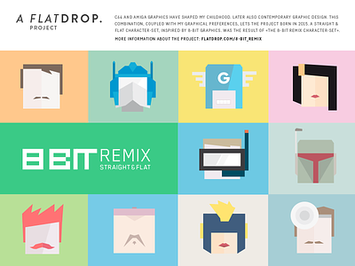 8bit Remix – character-Set character characters flat flat design free free download freebie freebies graphic design