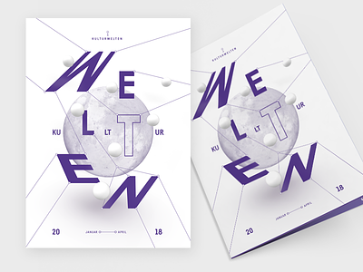 cultural worlds I 2018 2018 cultural design graphic design poster purple typographic welt wire world worlds