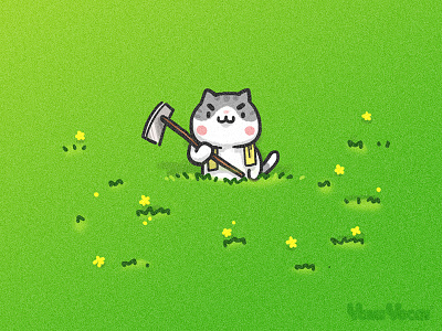 New beginning of YomiYocai cat cute green kitty yomiyocai