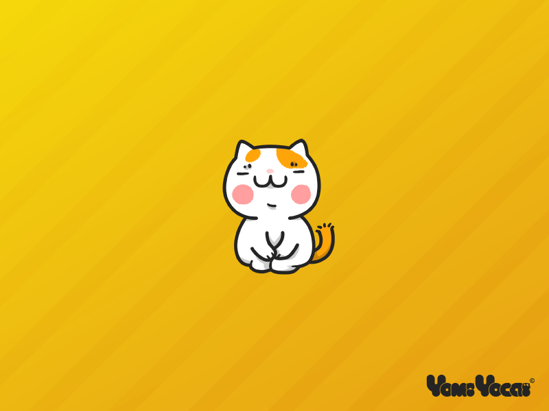Yes cat comic cute emoji kitty yes yomiyocai
