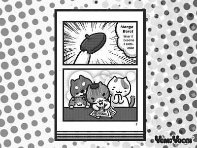 Manga Style cartoon cat comic cute doraemon illutration kitty manga yomiyocai
