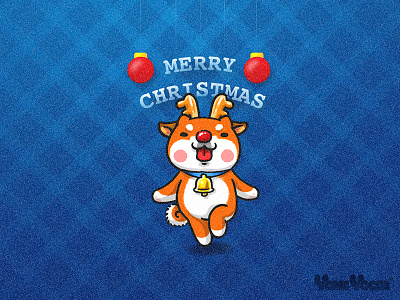 Melon The Rudolph christmas comic cute deer dog illustration puppy rudolph shiba yomiyocai