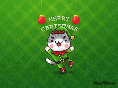 Kimi The Elf cat christmas comic cute elf illustration kitten yomiyocai