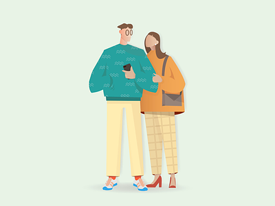 Couple abstract adobe illustrator adobe photoshop couple date fashion filling happy holiday love march 8 mobile design people present spring ui ux