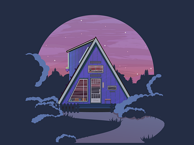 House in the dark abstract adobe illustrator app art design digital art dribbble exterior graphic design house icons illustration illustration art inspiration instagram interface interiordesign nature illustration ux vector