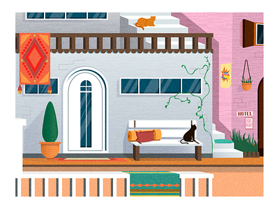 Dreams about vacation abstract adobe illustrator app art digital dribbble exterior flatlay graphic design home icon illustration inspiration interface mobile app nature uiux vacation vector