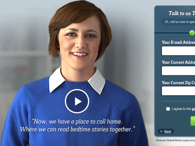 Welcome Page (Animated) web design design ui video play blue green gray lead form