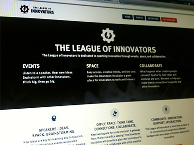 LOI - Website black collaborate events orange space teal ui web web design