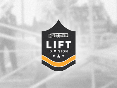 Logo - Lift Division badge branding dark gray flight gold insignia logo plane star vintage