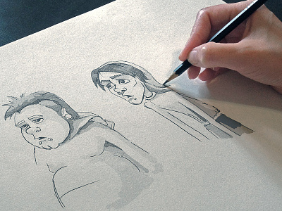 Sketch Chupa character comics drawing hero illustration moscow pencil pencilling personage sketch