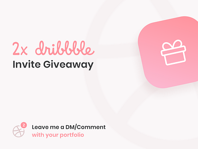 2x Invites to Giveaway this week! dribbble dribbble invitation dribbble invite hot icon illustration invitation