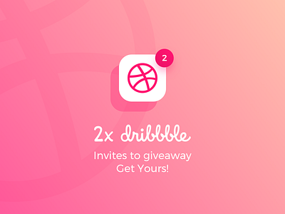 🔥2x dribbble invites 🔥 design dribbble dribbble invitation dribbble invite giveaway icon illustration ios service social ui vector