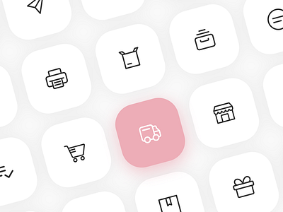 Icon set app delivery icon icons pack ship shop store ui