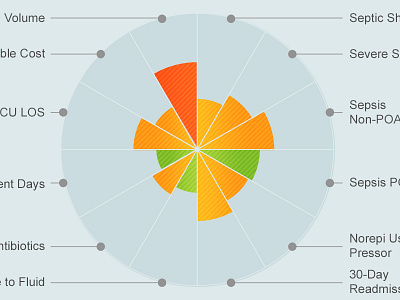 Radar Graph on Medical Dashboard