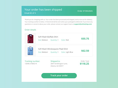 DailyUI #017 - Email Receipt confirmation dailyui ecommerce email receipt shopping