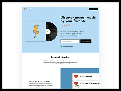 Tracknack early access website illustration ui design web design web development website