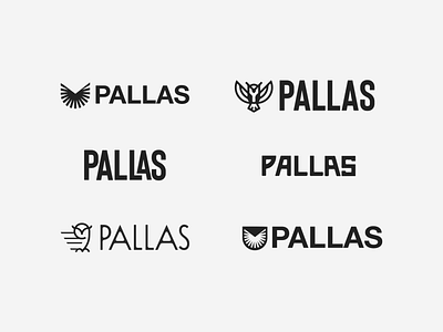 Pallas Logotype Exploration brand identity brand identity design branding coaching drafts fitness coach logo logo concept logotype owl logo sport branding typography unused concept