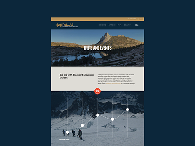 Pick your adventure. adventure backcountry climbing interaction design mountain guide mountaineering outdoor sport performance coaching skiing ui ux web design website website design