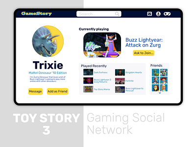 UI Experiments: Gaming Social Network