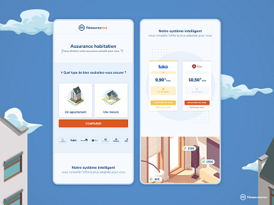 Home insurance landing page ▹ Mobile