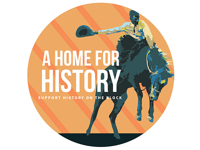 A Home for History illustration logo rodeo wyoming