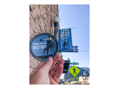 A home for history stickers / lightpole
