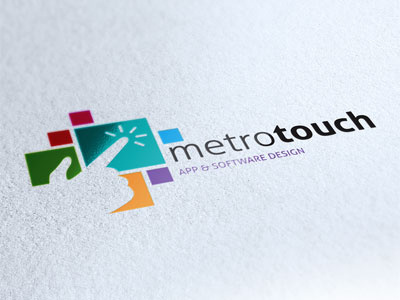 Logo Metro Touch apps brand color corporate identity logo metro software square windows