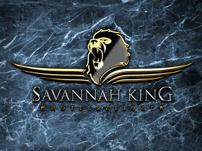 Savannah King Logo lion king savannah resort hotel logo gold silver luxury agressive