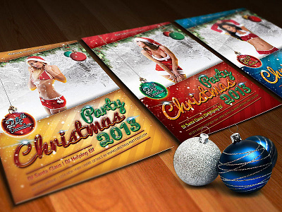 Sexy Christmas Party Flyers christmas claus event flyer music party poster santa sexy snow winter xmas