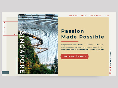 A Landing Page for Visit Singapore #DailyUI 03 003 adobe xd adobexd dailyui dailyui003 design singapore ui uiux visitsingapore web web design website website design websitedesign