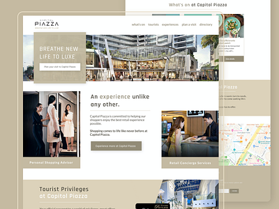 Redesigning Capitol Piazza Mall Website branding concept design luxury mall shopping ui ui design uiux website website concept