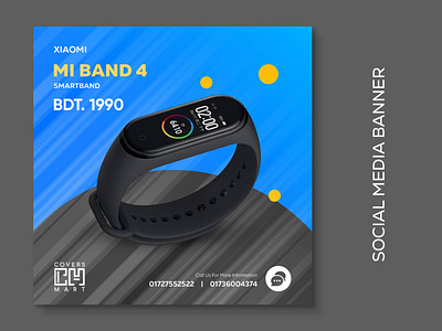 Mi Band 4 Social Media Banner Templates