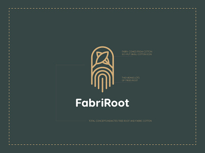 FabriRoot Fabric Logo Branding app logo brand guide identity brand identity branding brandmark company logo idenity logo logo designer logodesign modern logo monogram design professional logo vintage logo
