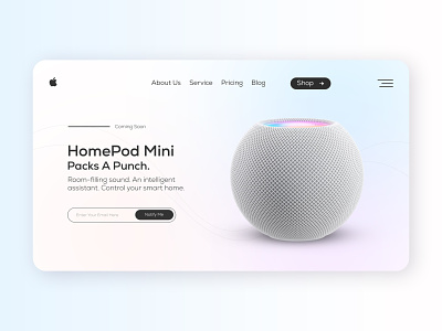 Apple HomePod Mini Landing Page Design