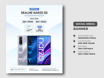 Smartphone Social Media Banner Templates