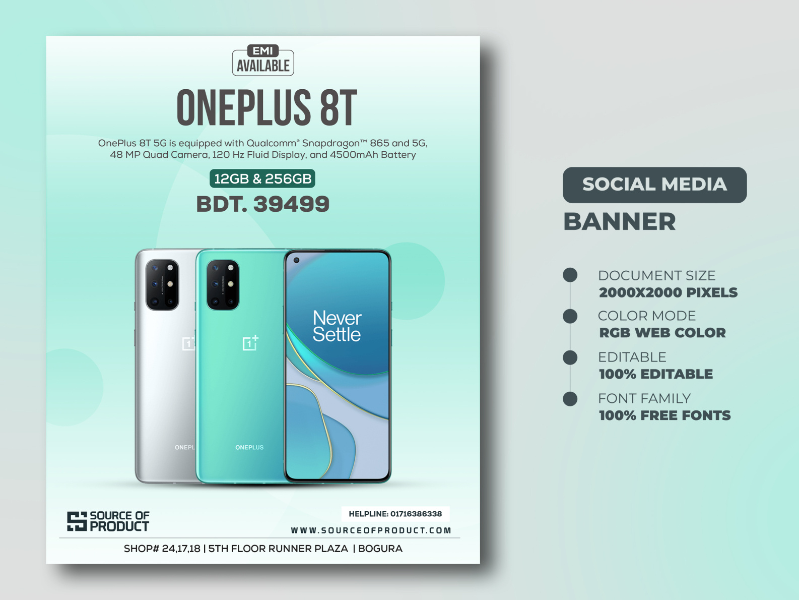 Smartphone Social Media Banner Templates by rebrandoo on Dribbble