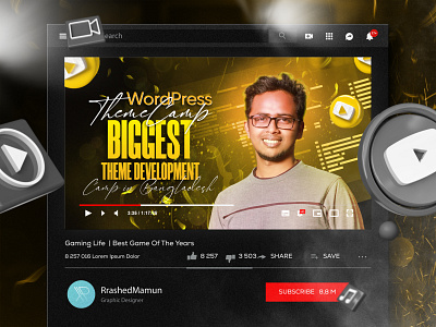 Youtube Thumbnail abstract banner banner colorfull banner designer thumbnail thumbnail creator thumbnail designer video video thumbnail design web banner youtube post design youtube thumbnail youtube thumbnail design