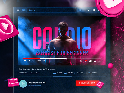 Youtube Thumnail Design | Gym Web Banner Design cover design cover thumbnail facebook cover free thumbnail gym gym banner gym thumbnail instagram video thumbnail thumbnail thumbnail creator thumbnail size video thumbnail web banner youtube thumbnail