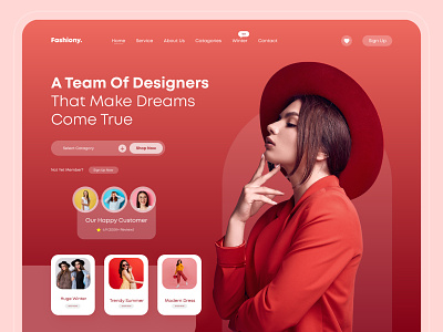 Web site: landing page fashion web ui header homepage landing page landingpage modern ui ui design ux web banner web banner design web design web page webpage website website ui