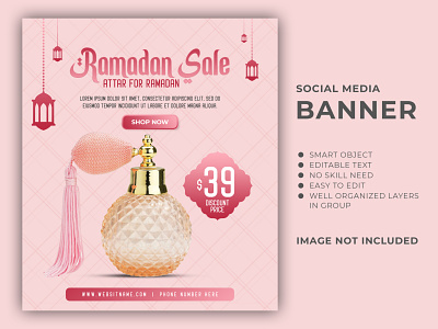Ramdan Perfume Social Media Banner Template