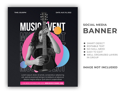 Music Festival Social Media banner Template