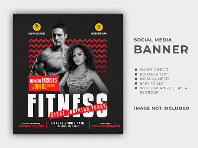 Instagram & Facebook Fitness GYM Banners