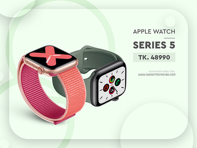 Apple Watch 5 Flyer Design banner banners branding design gadgets illustration logo logo design mockup responsive social social media banner tshirt ui ux