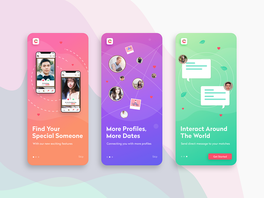 Dating App Onboarding by Ai Nhi Dang (Annie) on Dribbble