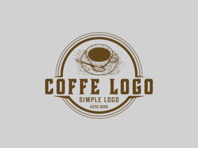 COFEE hand drawn redesign retro retro logo vitange