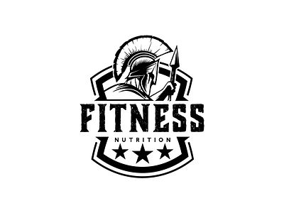 LOGO FITNESS 3 Converted design fitness icon logo retro rome spartan sport strong strongman vitange